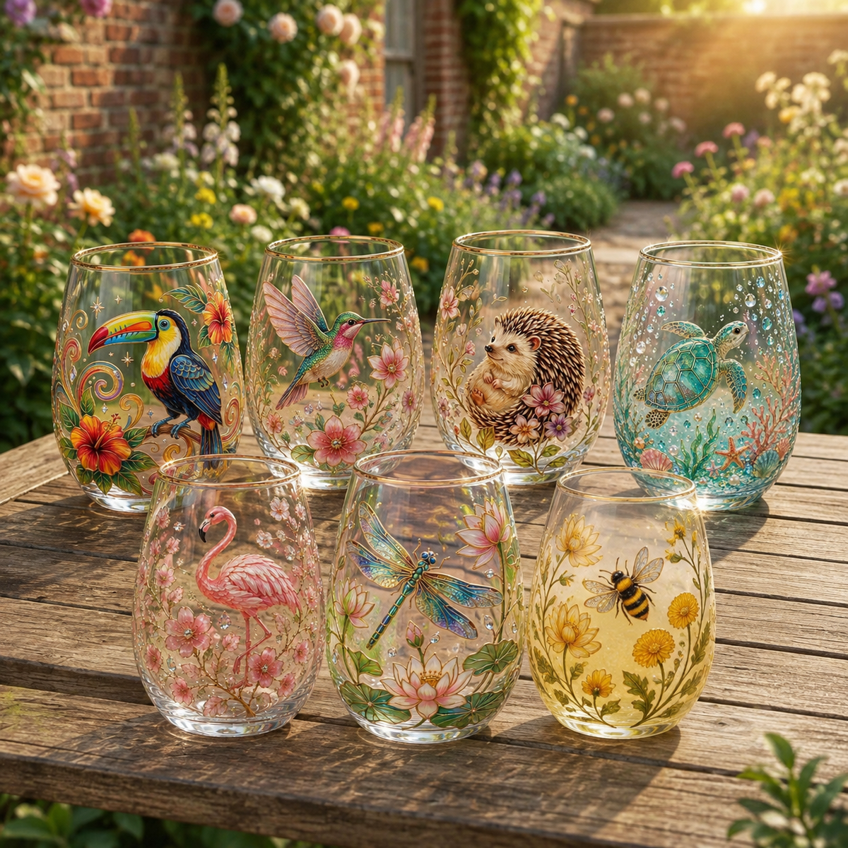NatureArt™ Botanische Drinkglazen – Uniek Kunstwerk in Glas