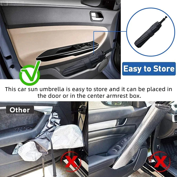 SunShield™ Opvouwbaar Zonnescherm | Houd je Auto Koel & UV-Vrij