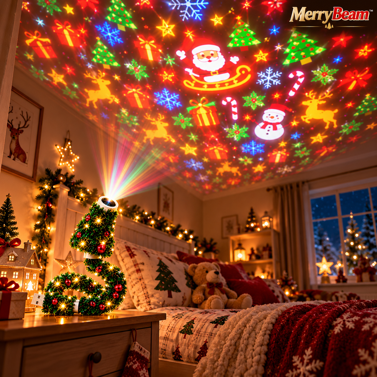 Merry Beam- USB Kerstprojector