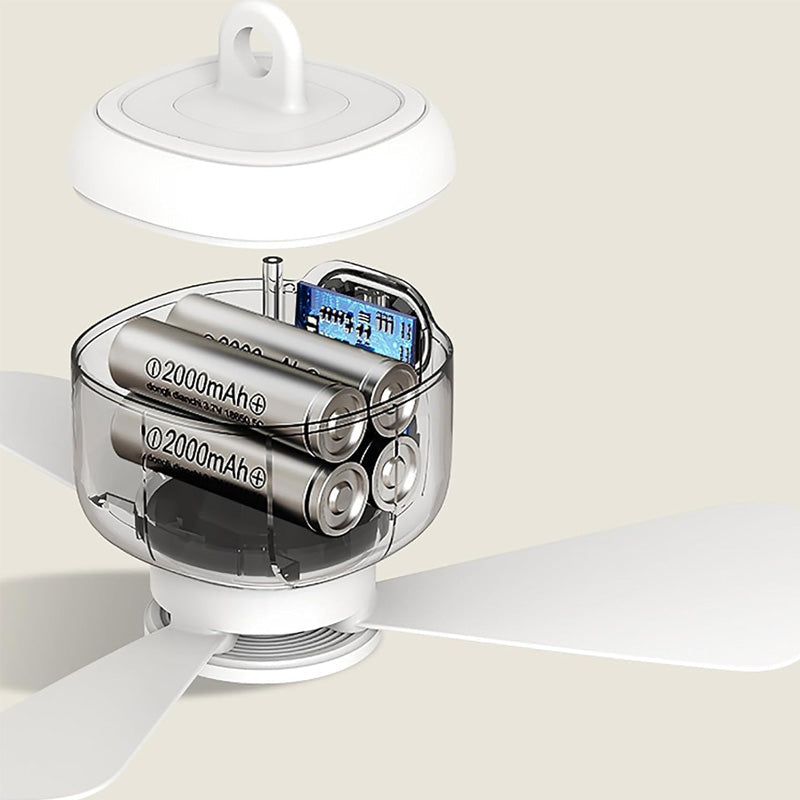 BreezeLight™ Plafondventilator met LED – Draadloos, Stil & Oplaadbaar