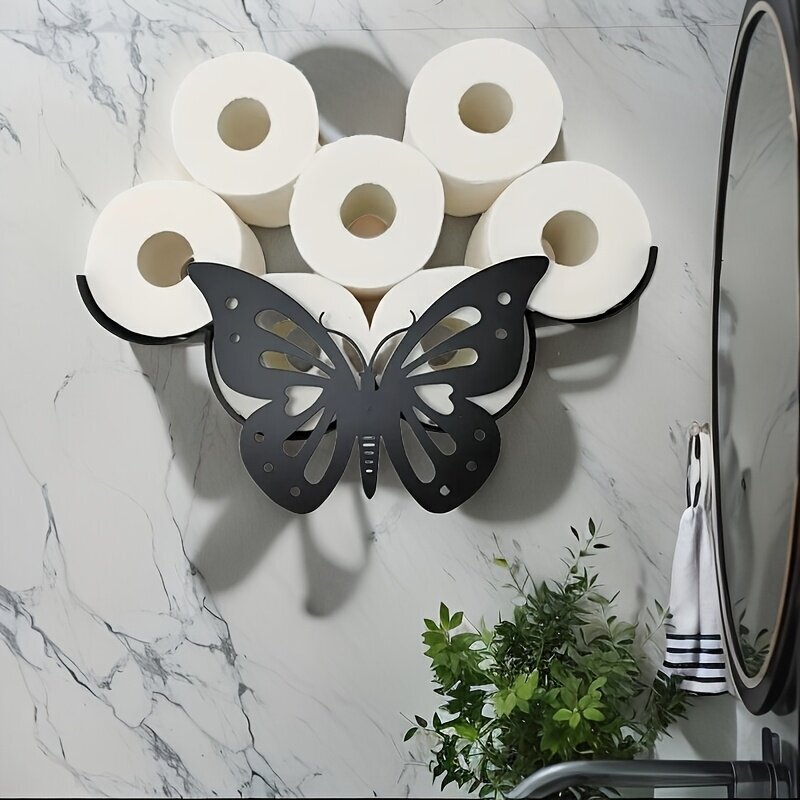 ButterflyBeau™ Vlinder Toiletrolhouder – Stijlvol & Ruimtebesparend Wandrek