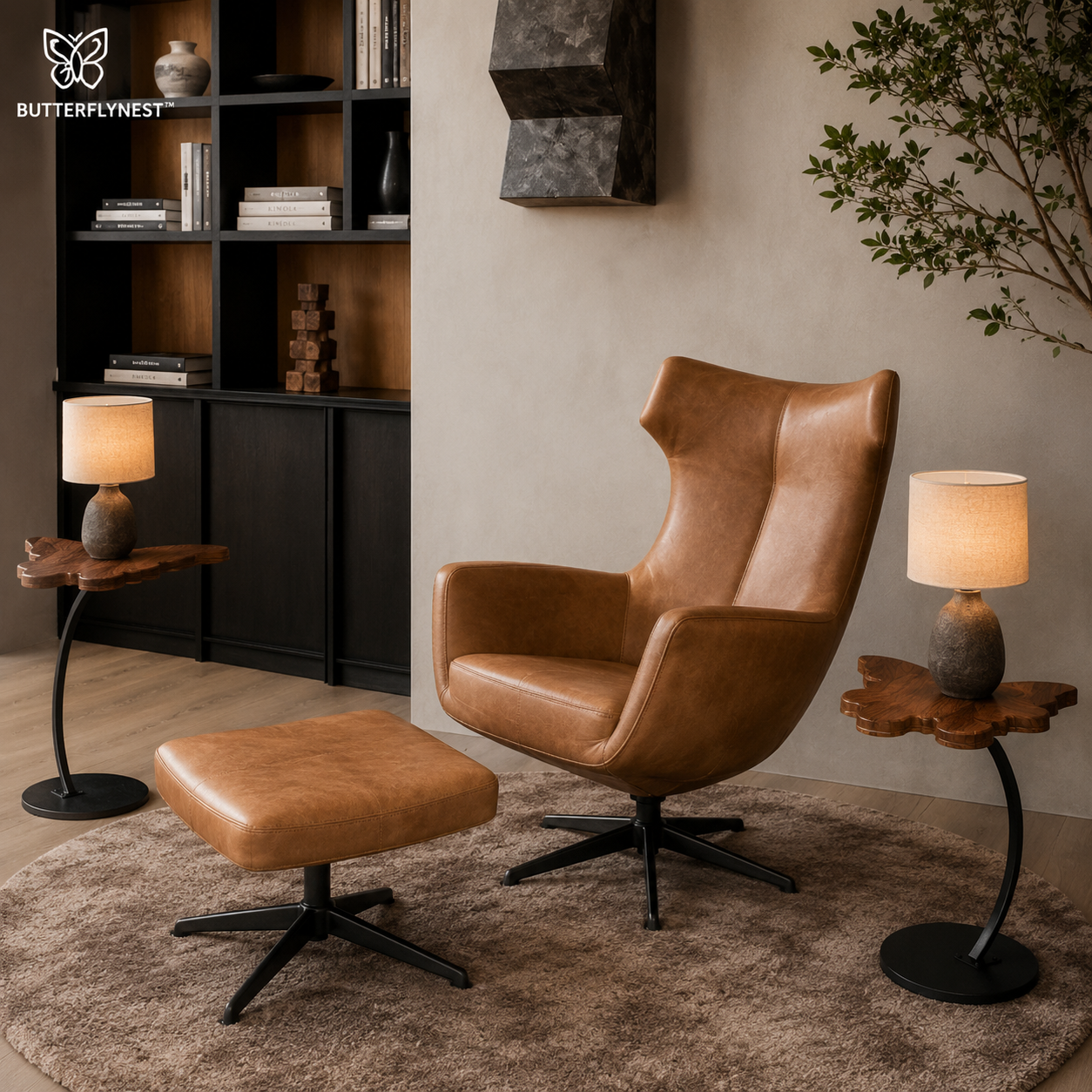 ButterflyNest™ Bijzettafel – Elegante Vlindertafel voor een Stijlvol Interieur
