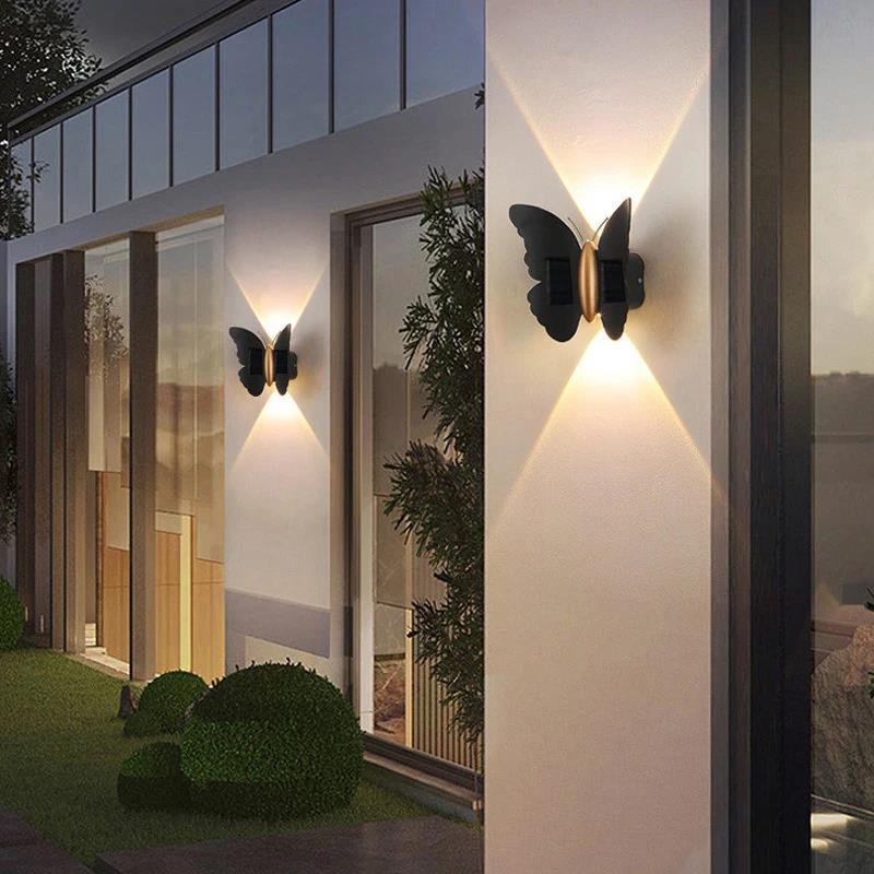 FlutterGlow™ Vlinder Wandlamp op Zonne-energie – Sfeervolle Buitenverlichting Zonder Kabels