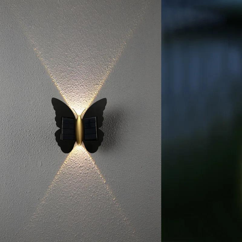 FlutterGlow™ Vlinder Wandlamp op Zonne-energie – Sfeervolle Buitenverlichting Zonder Kabels