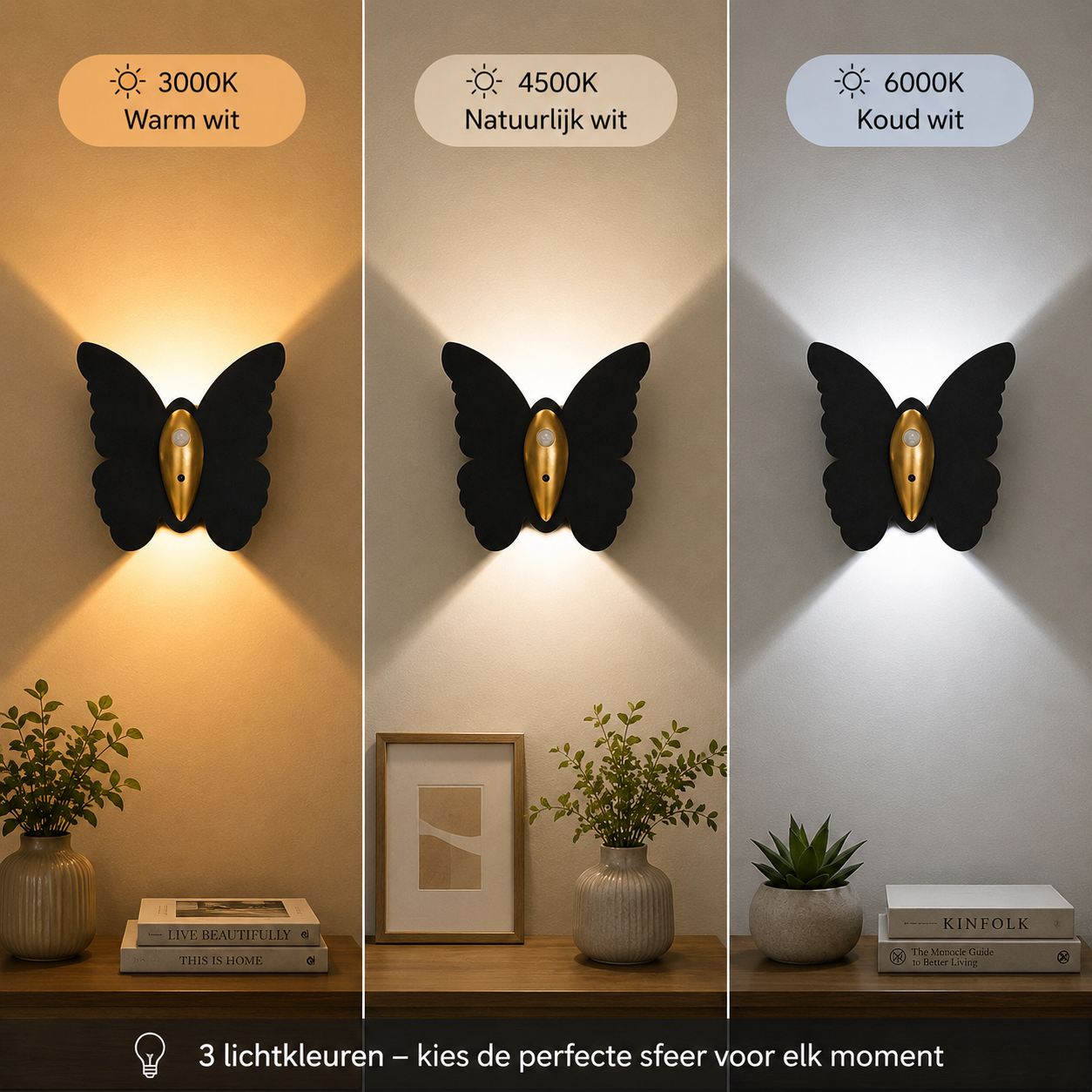 ButterflyLume™ | Draadloze Vlinder Wandlamp met Bewegingssensor