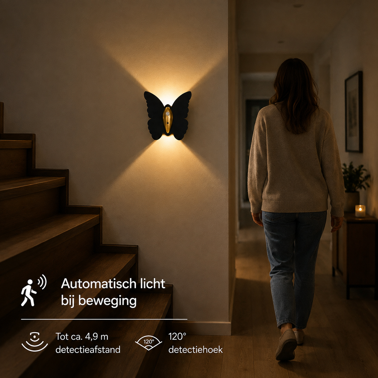 ButterflyLume™ | Draadloze Vlinder Wandlamp met Bewegingssensor