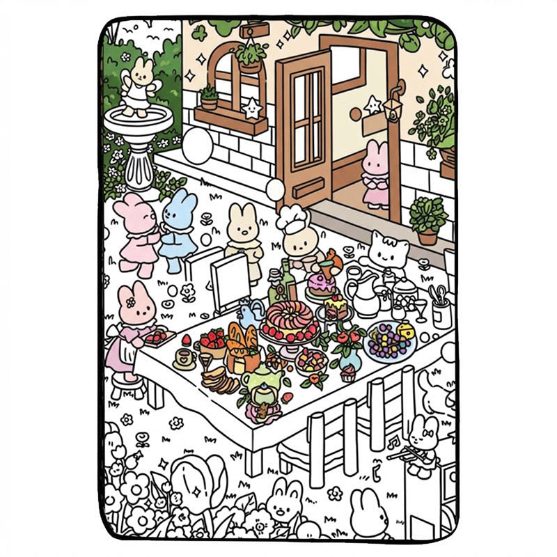 ColorCuddle™ – 2-in-1 Kleurmat & Zachte Deken