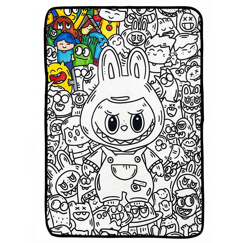 ColorCuddle™ – 2-in-1 Kleurmat & Zachte Deken