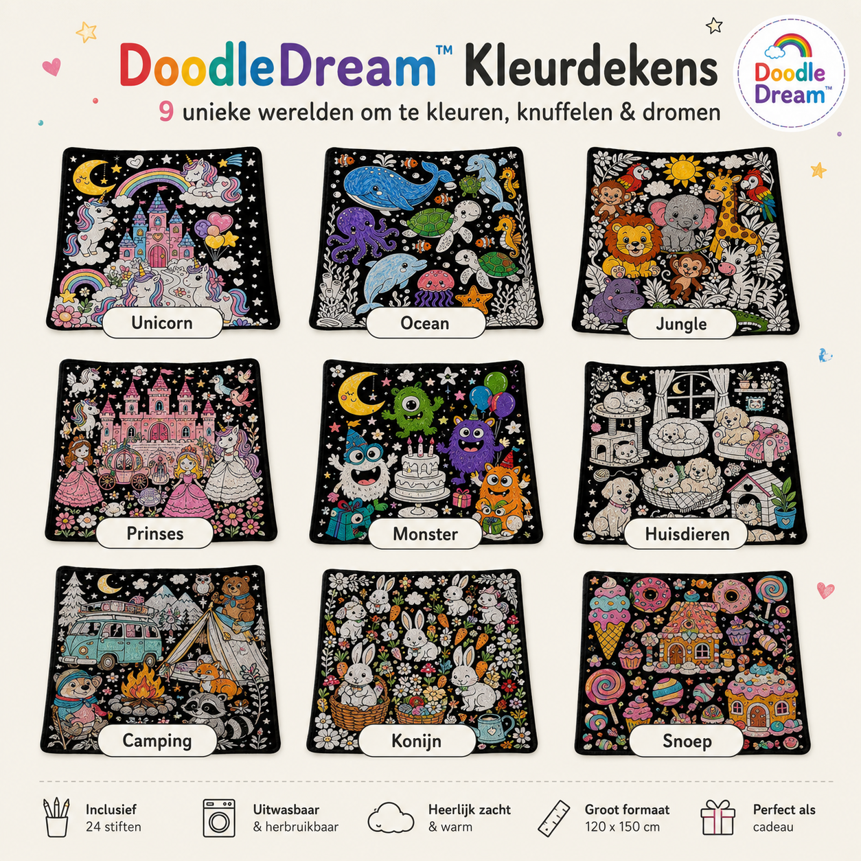 DoodleDream™ Kleurdeken