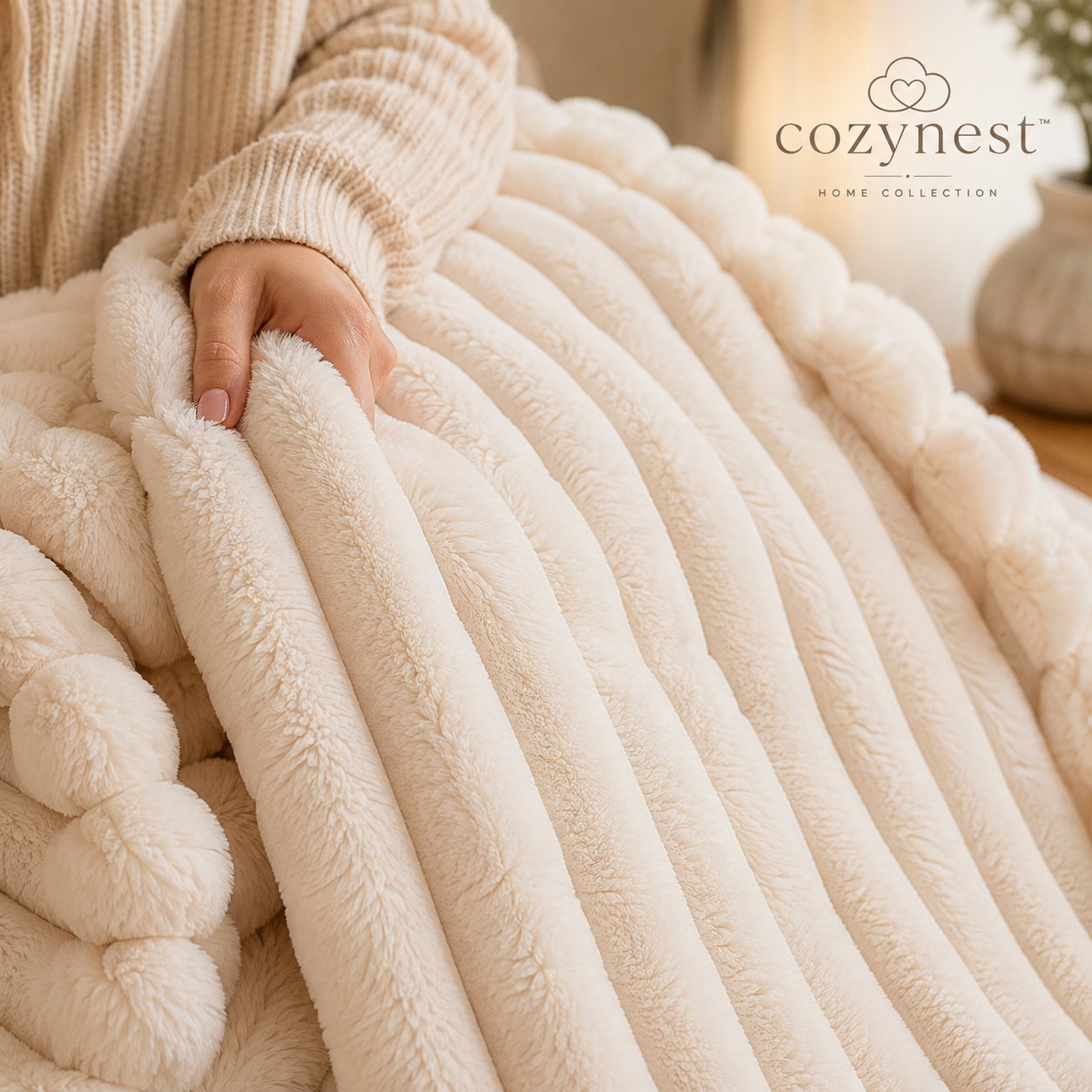 CozyNest™ Pluche Bont Deken — Fluweelzacht & Warm