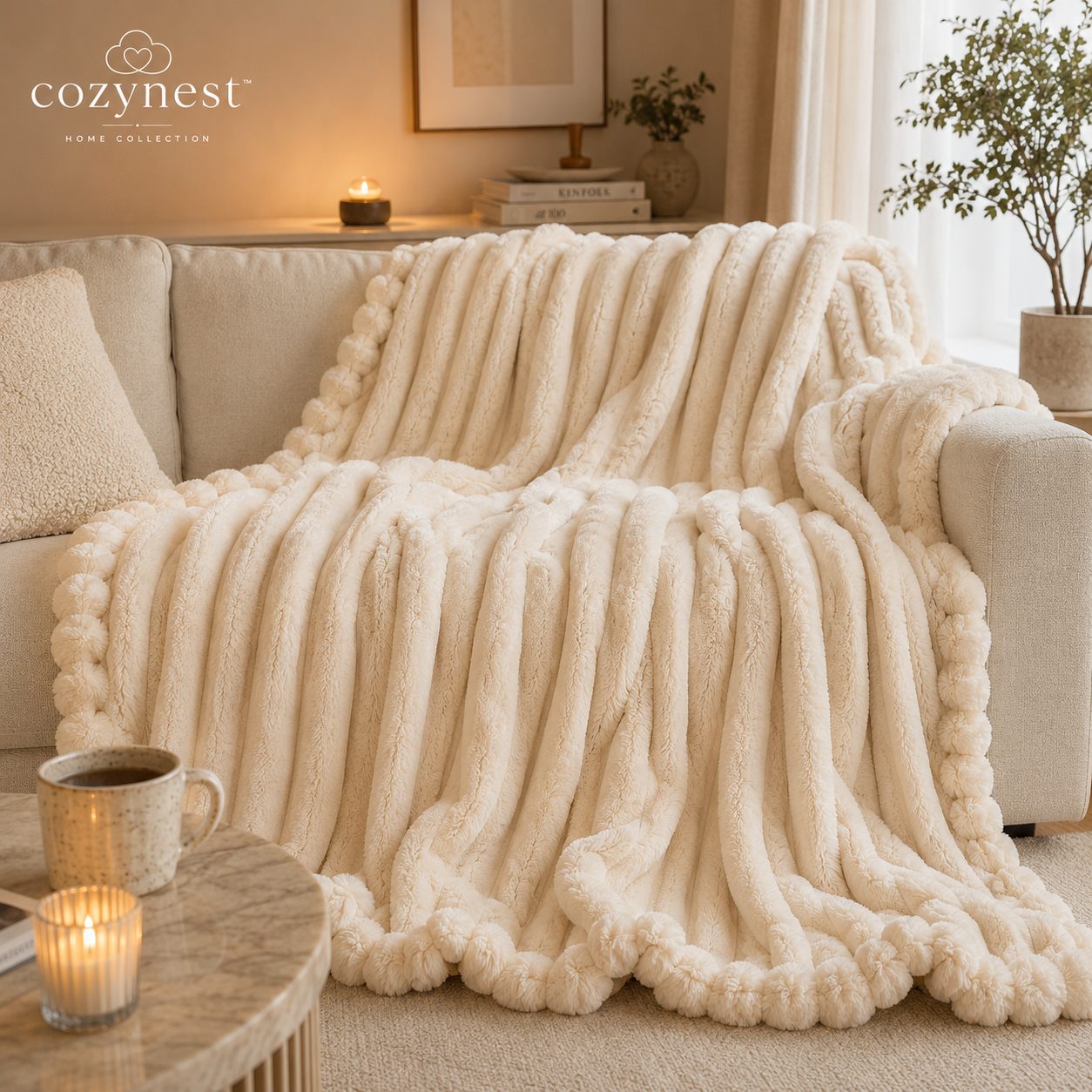 CozyNest™ Pluche Bont Deken — Fluweelzacht & Warm