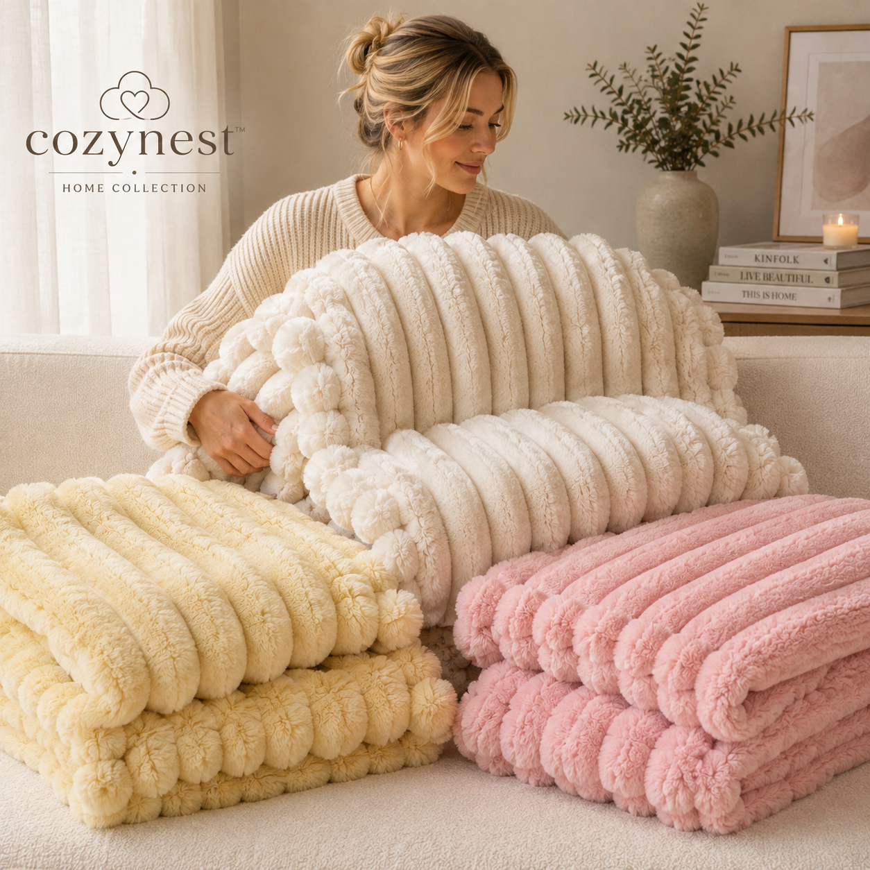 CozyNest™ Pluche Bont Deken — Fluweelzacht & Warm