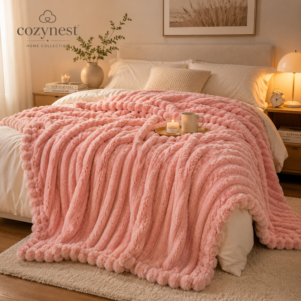 CozyNest™ Pluche Bont Deken — Fluweelzacht & Warm