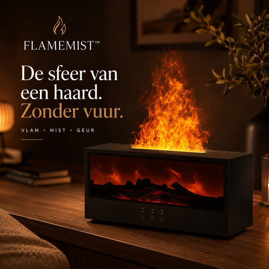 FlameMist™ – De sfeer van een haard. Zonder vuur.