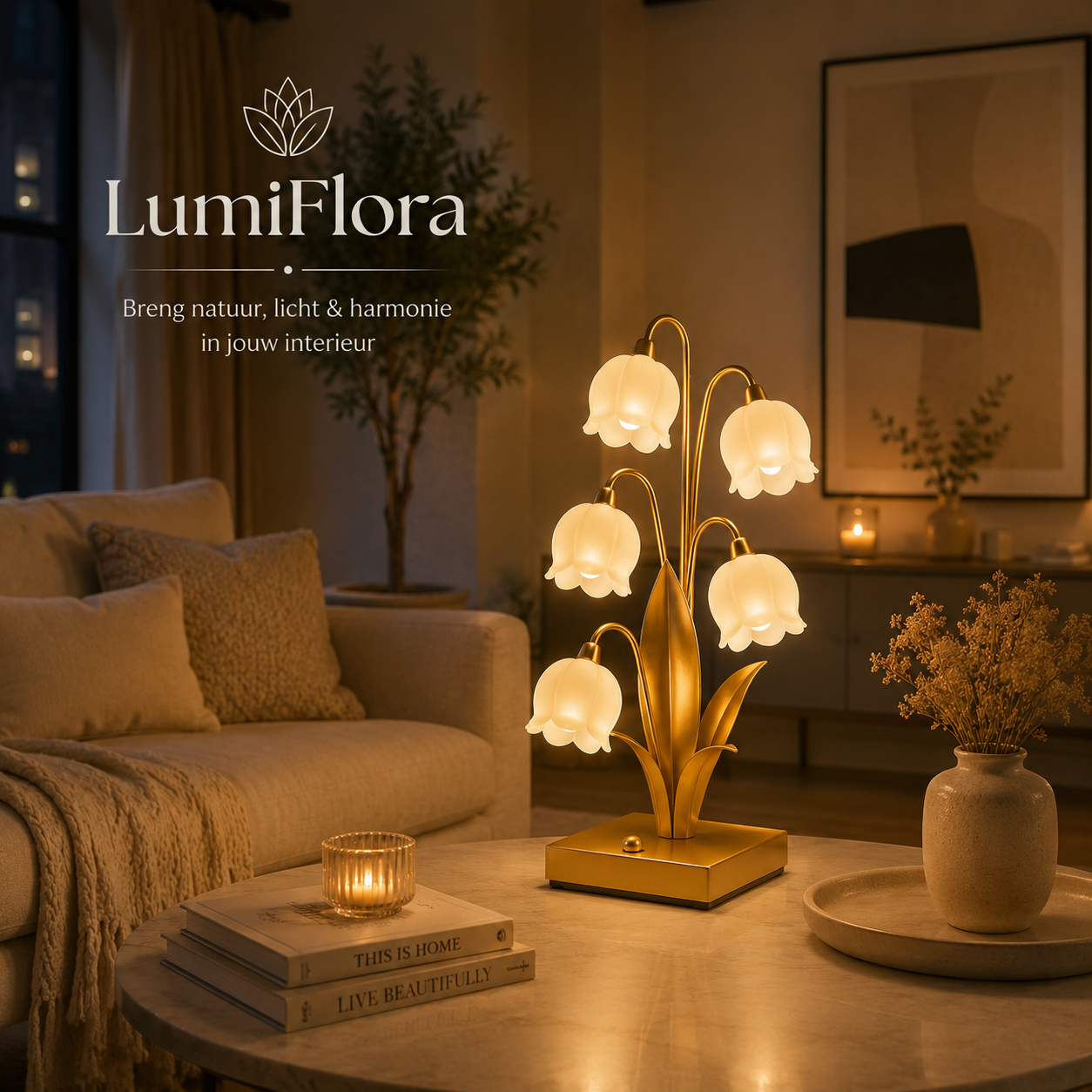 LumiFlora™ | Sfeervolle Lelietje-van-Dalen Tafellamp