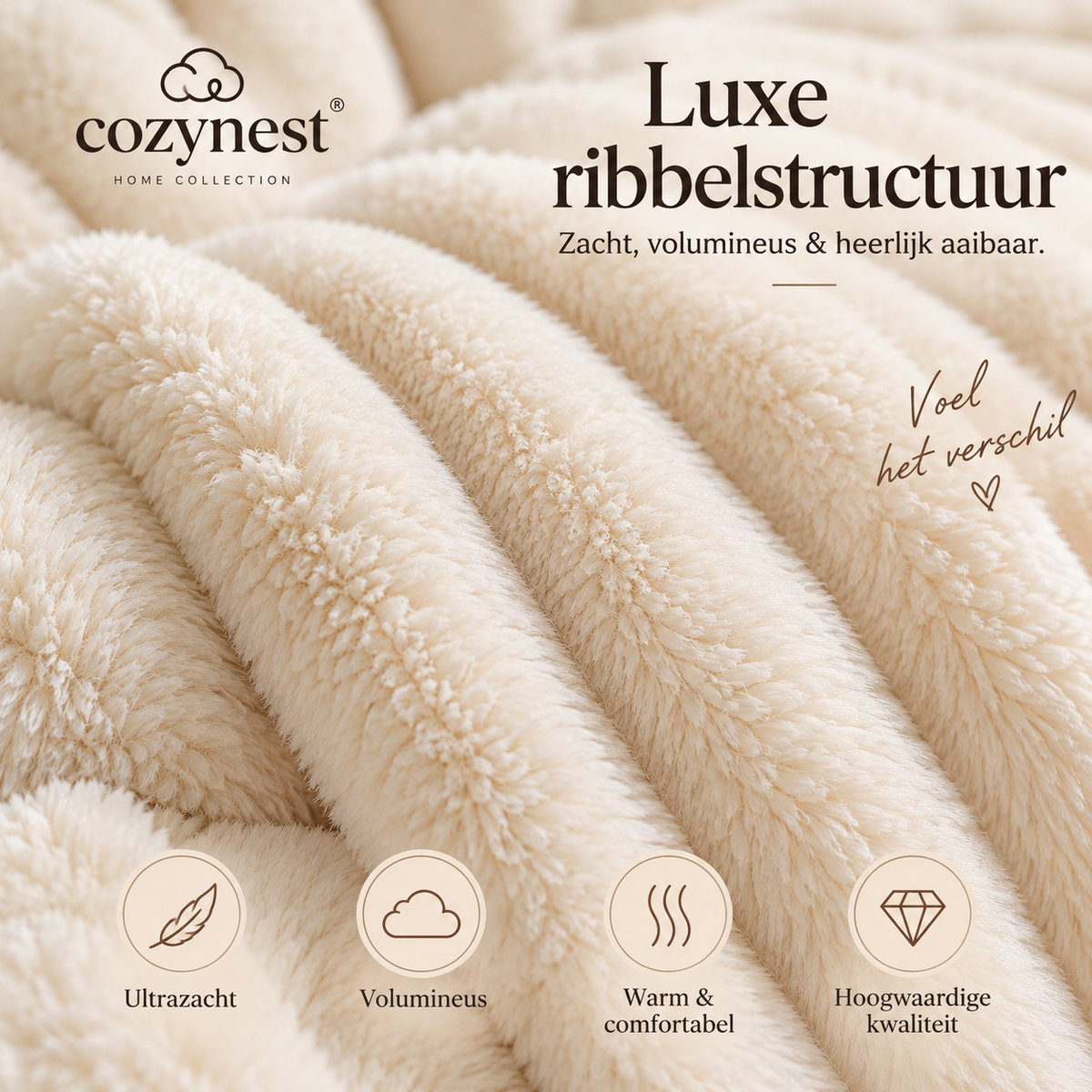 CozyNest Luxe Faux-Rabbit-Fur Bedsprei