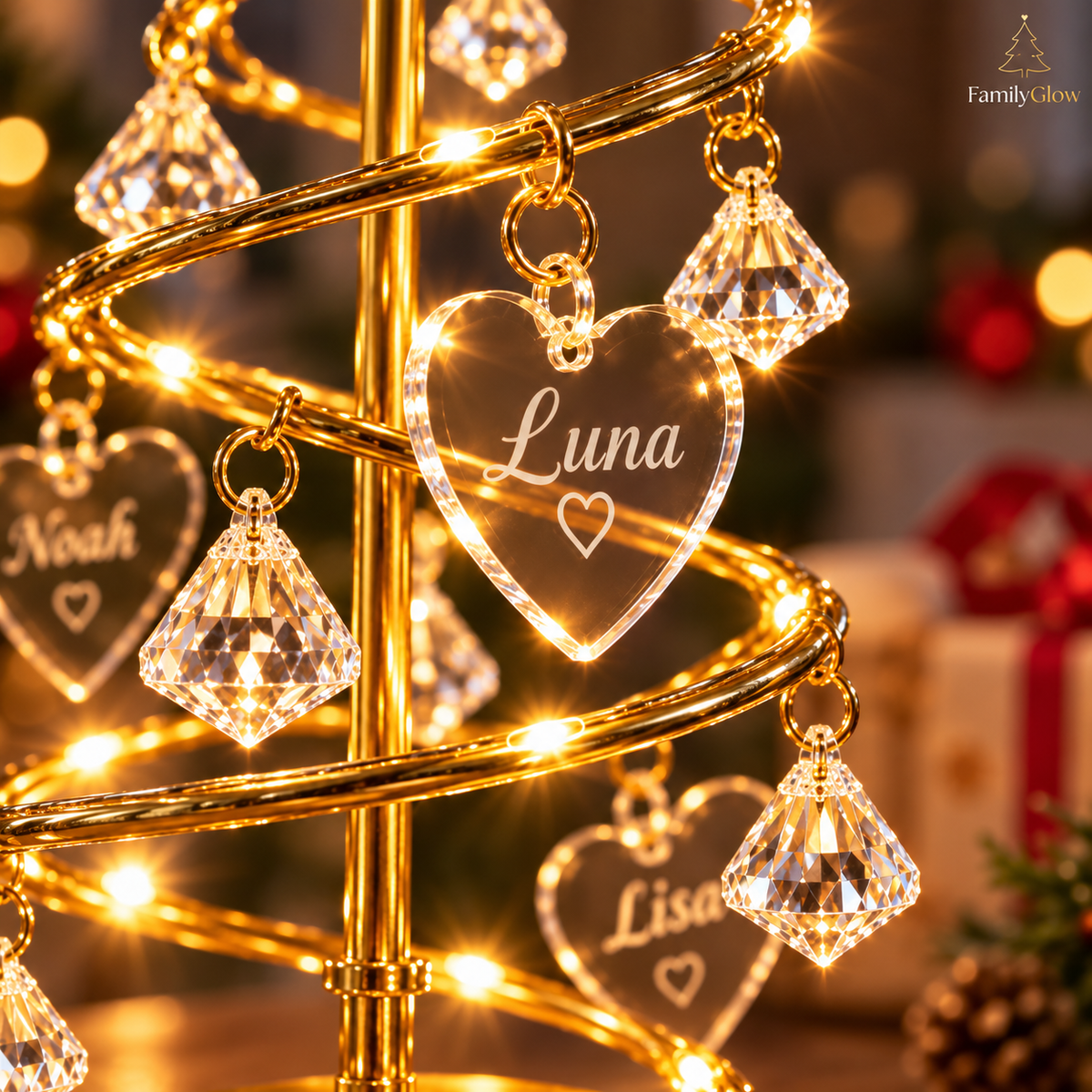 FamilyGlow- Gepersonaliseerde Kerstboomlamp