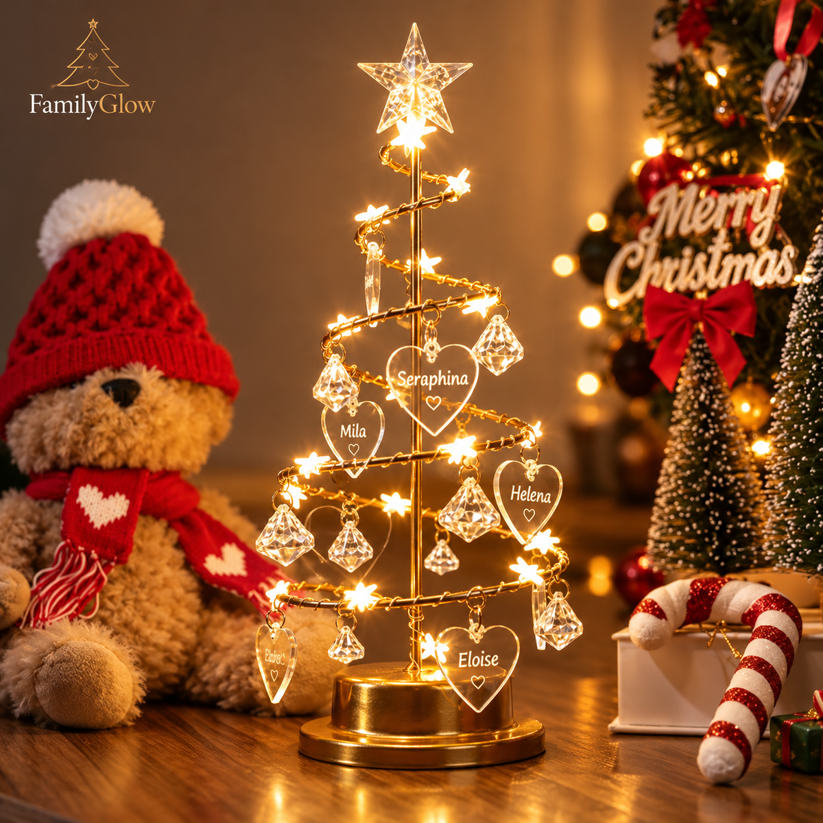 FamilyGlow- Gepersonaliseerde Kerstboomlamp