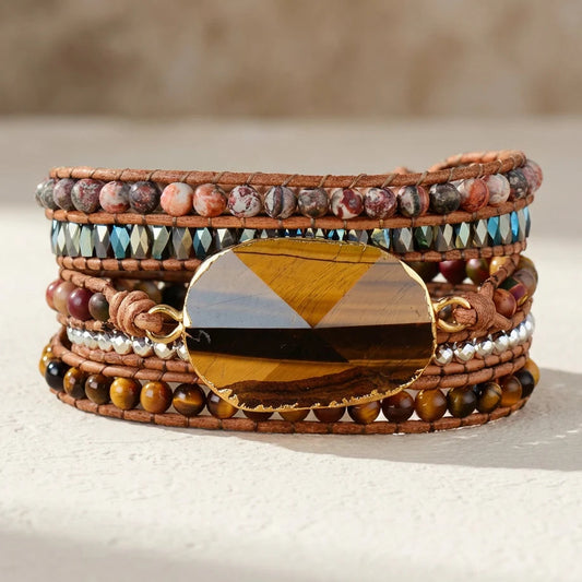 Aarde onder Mijn Voeten — Tijgeroog Aarding Armband