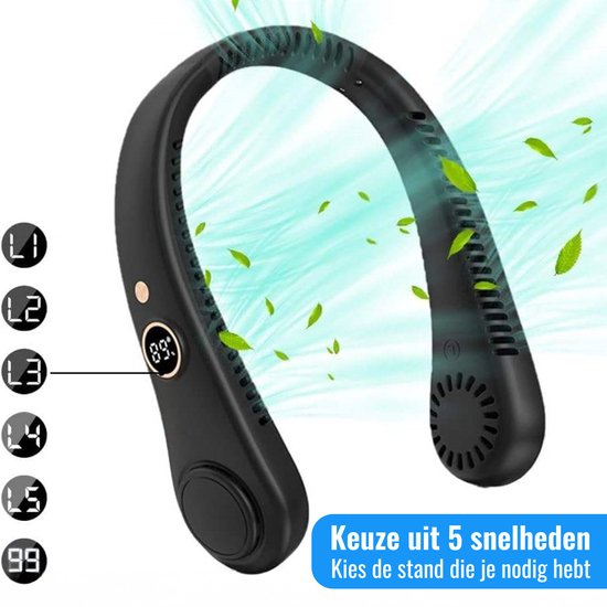 BreezeMate™ Oplaadbare Nekventilator – Handsfree Verkoeling Overal & Altijd