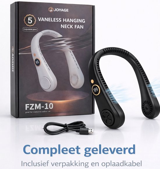 BreezeMate™ Oplaadbare Nekventilator – Handsfree Verkoeling Overal & Altijd