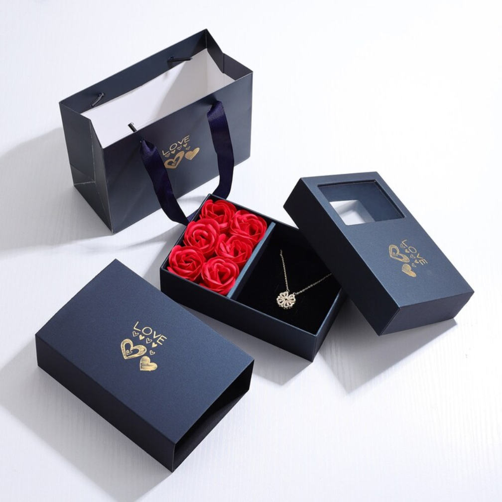LuckyCharm-Klavertje Vier Hart Ketting