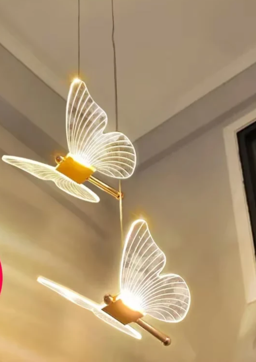 ButterflyGlow™ Vlinder LED Hanglamp – Luxe Gouden Sfeerverlichting voor Elk Interieur