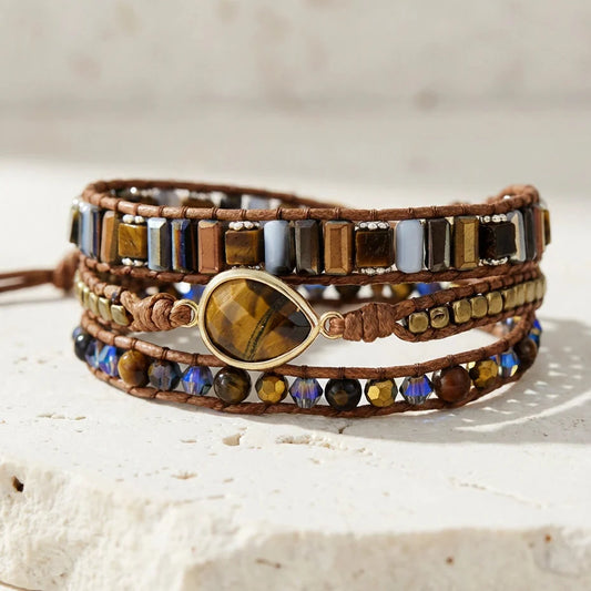 Innerlijke Kracht — Tijgeroog Wikkelarmband