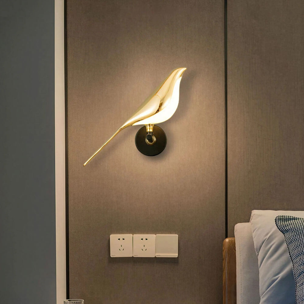 LumiBird™ Wandlamp met Gouden Vogel