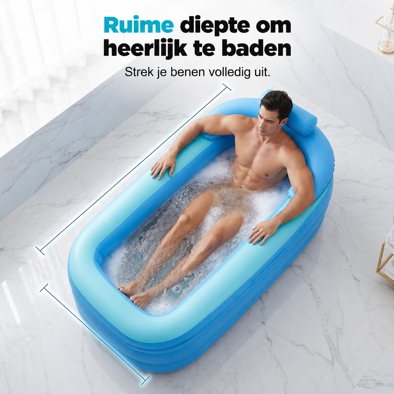 RelaxBath™ Opblaasbaar Wellnessbad