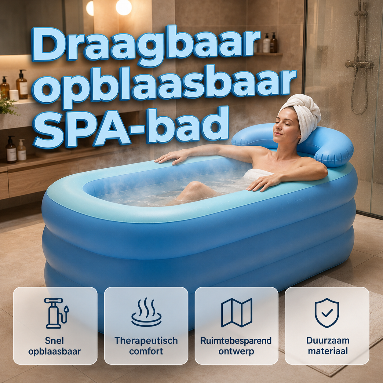RelaxBath™ Opblaasbaar Wellnessbad