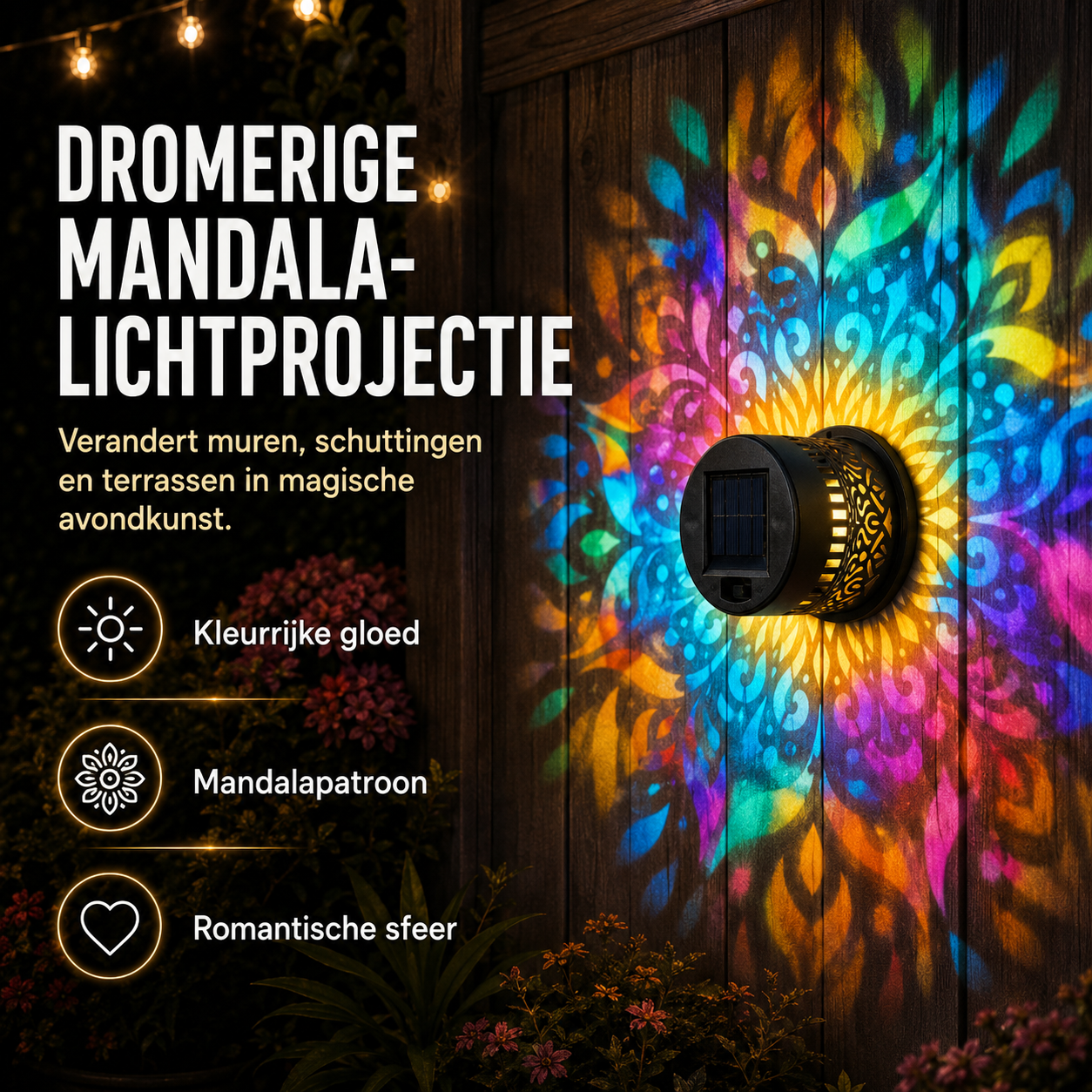 Mandala Lumis | Warme sfeer voor terras en tuinpad