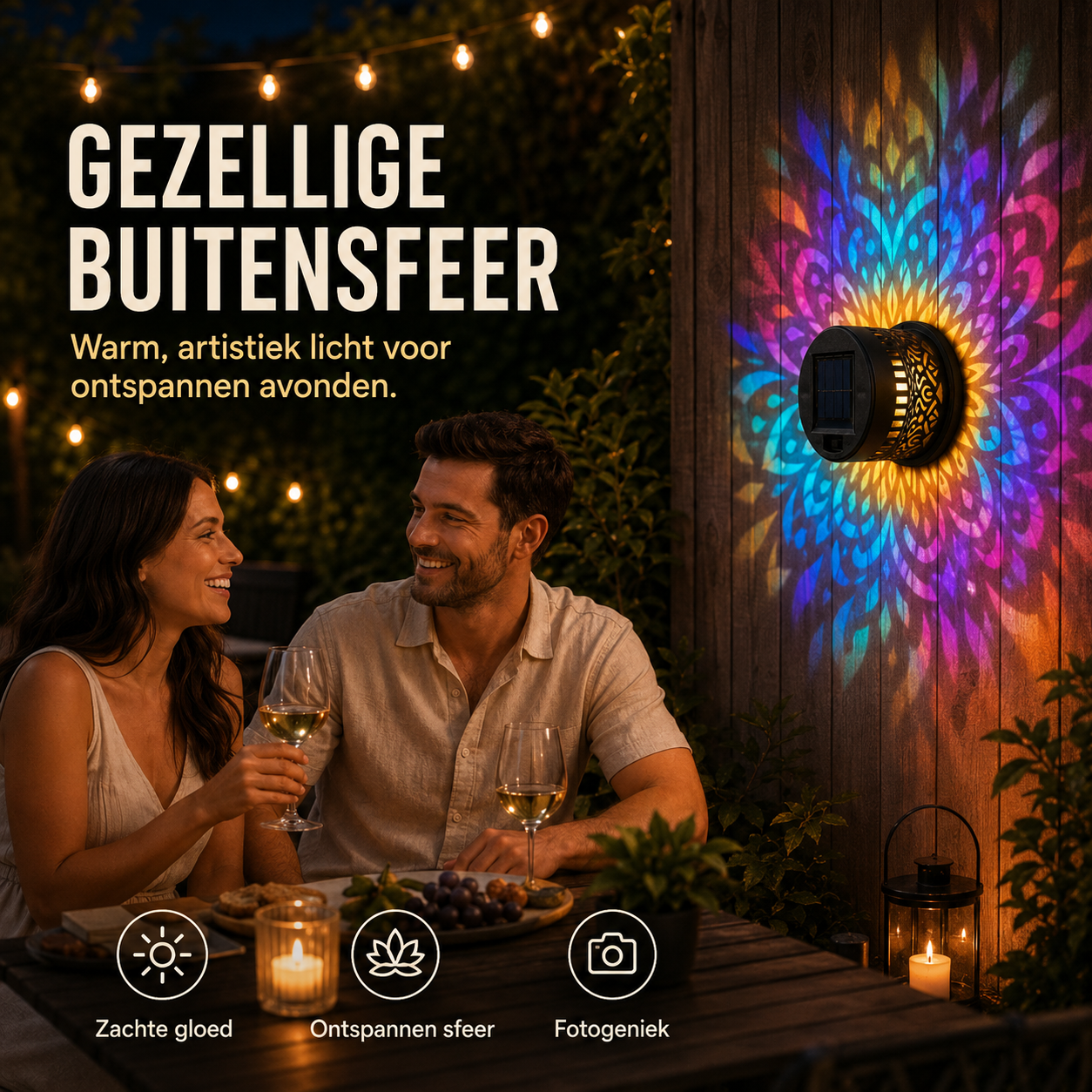 Mandala Lumis | Warme sfeer voor terras en tuinpad