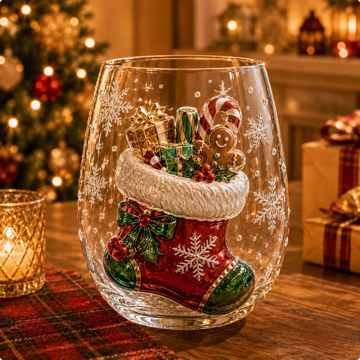 FestiveSip-3D Glazen Kerstbekers