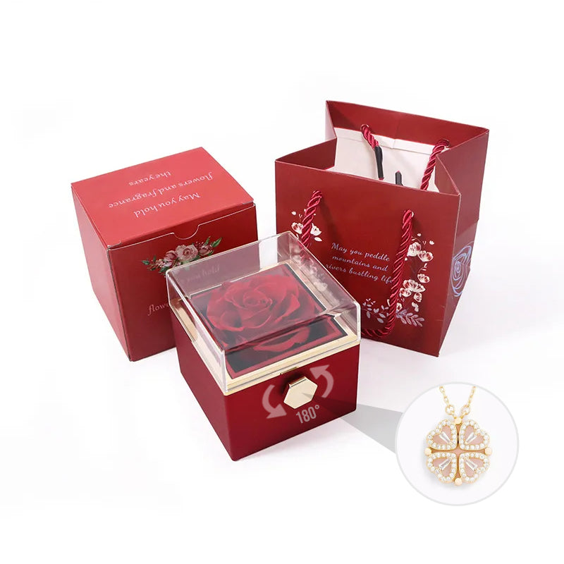LuckyCharm-Klavertje Vier Hart Ketting