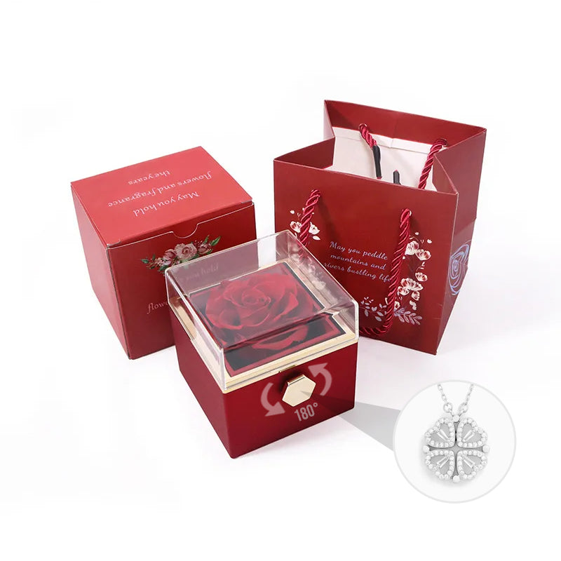 LuckyCharm-Klavertje Vier Hart Ketting