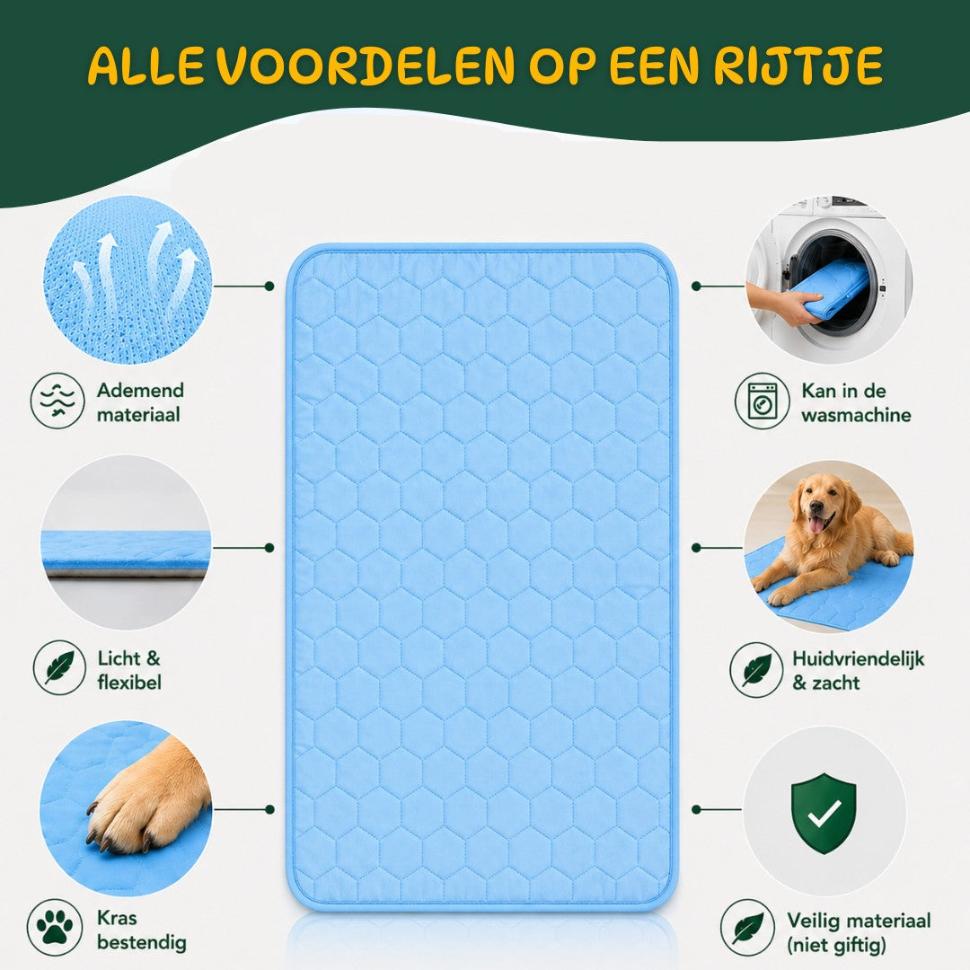 CoolBuddy® – De verkoelende mat met Ice Silk-technologie.