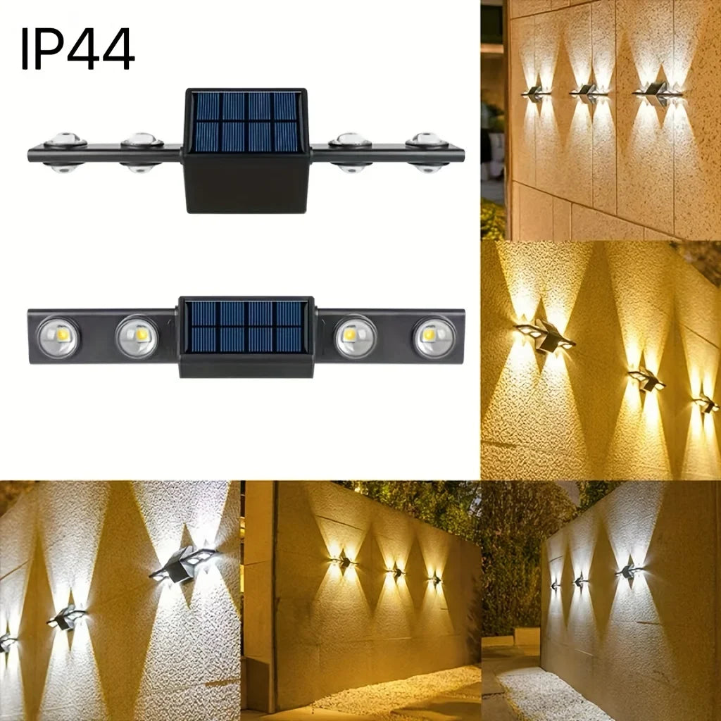 PrivilegeSolar™ Buiten Wandlamp 8 LED's – Stijlvol Up & Down Lichteffect op Zonne-energie