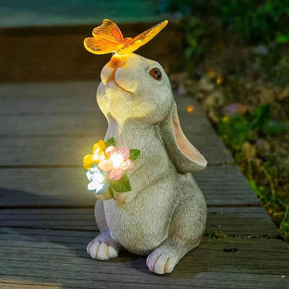 GardenGlow™ Zonne-energie Konijnenbeeld