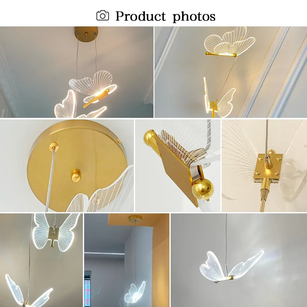 ButterflyGlow™ Vlinder LED Hanglamp – Luxe Gouden Sfeerverlichting voor Elk Interieur