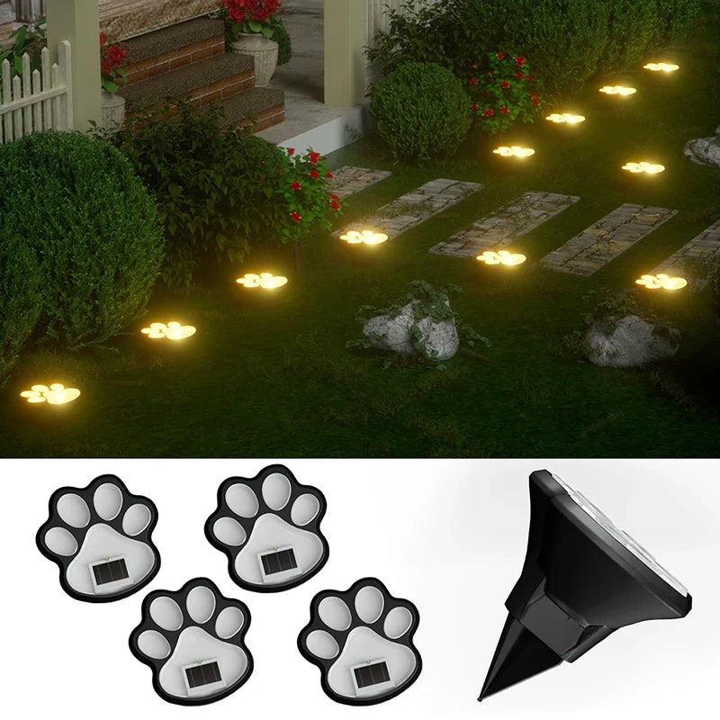 PawGlow™ Zonne-energie Tuinlamp – Schattige Pootjes Sfeerverlichting voor Buiten