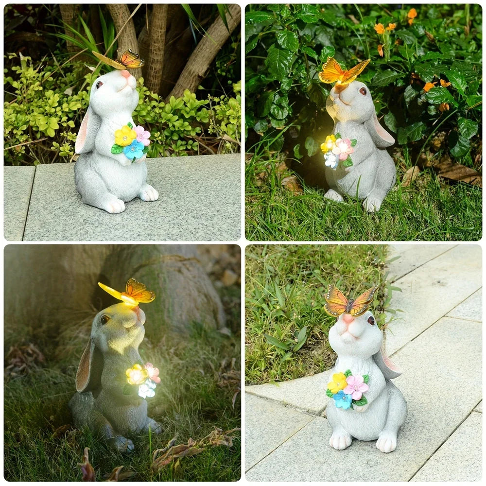 GardenGlow™ Zonne-energie Konijnenbeeld