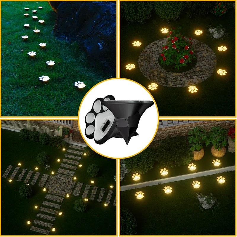 PawGlow™ Zonne-energie Tuinlamp – Schattige Pootjes Sfeerverlichting voor Buiten