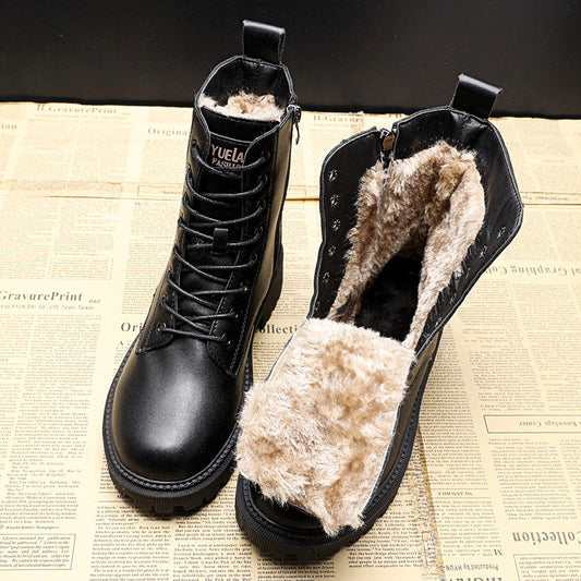 Dominique- Leren Winterlaarzen Dames