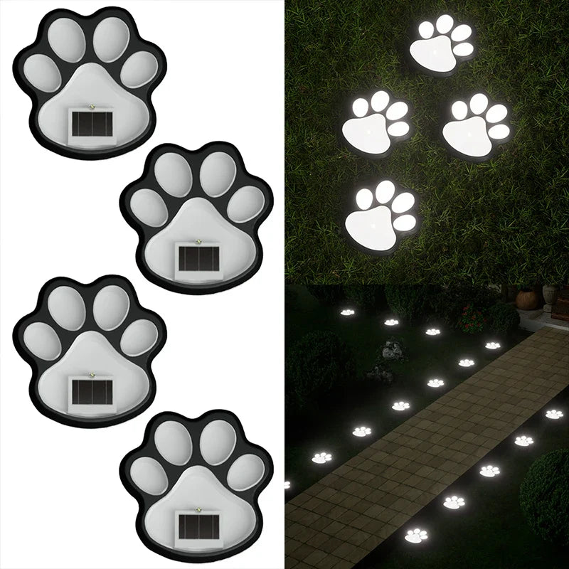 PawGlow™ Zonne-energie Tuinlamp – Schattige Pootjes Sfeerverlichting voor Buiten