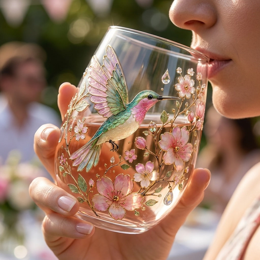 NatureArt™ Handgeschilderde Drinkglazen – Uniek Kunstwerk in Glas