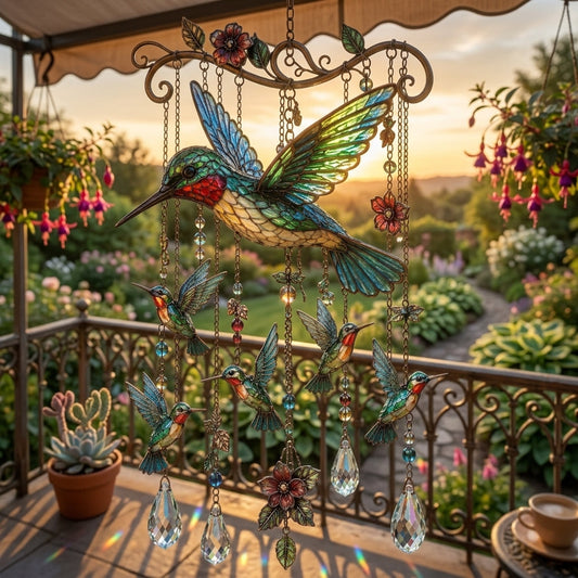 HummingJoy™ Dansende Kolibries Windhanger – Kleur, Beweging & Magie in Jouw Tuin