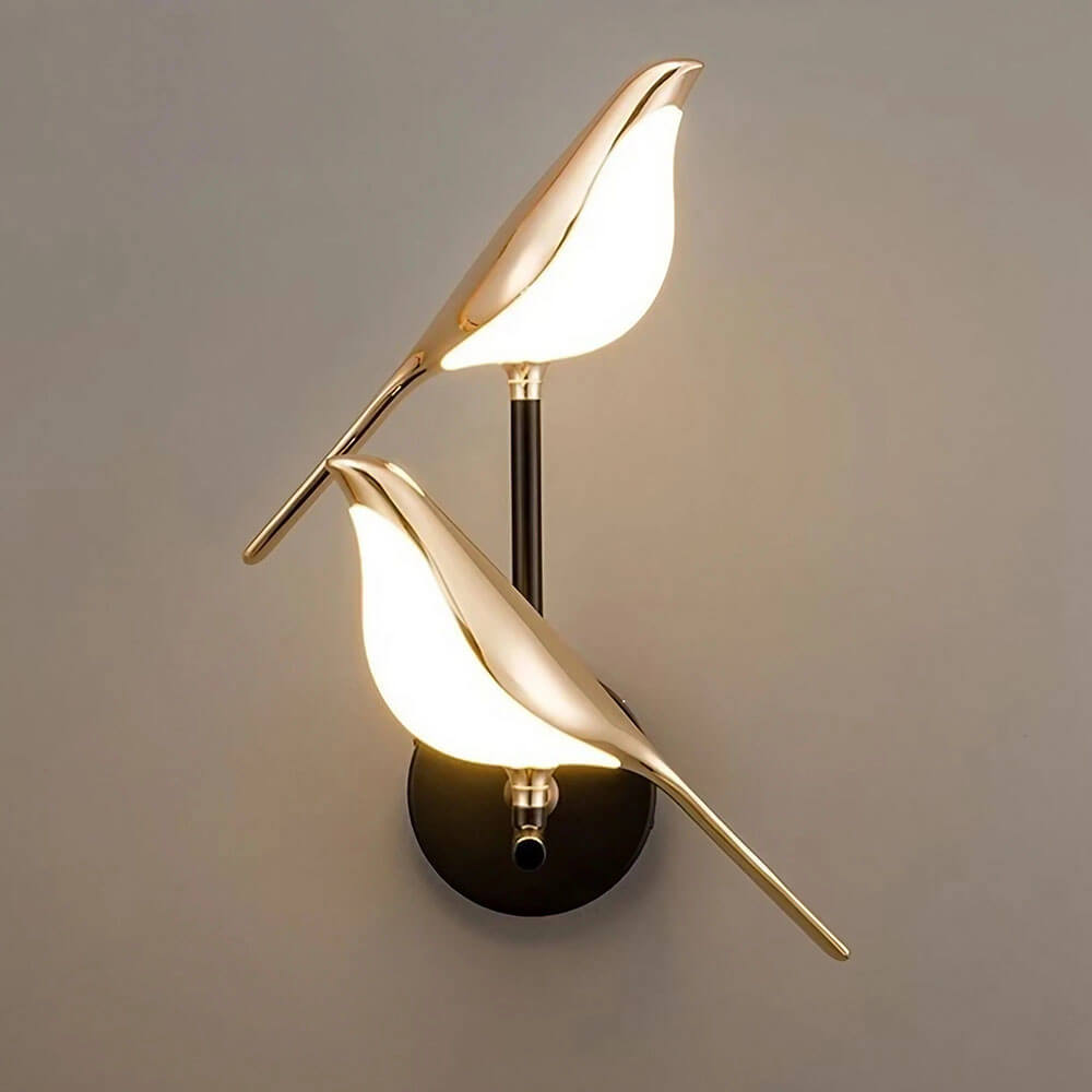 LumiBird™ Wandlamp met Gouden Vogel