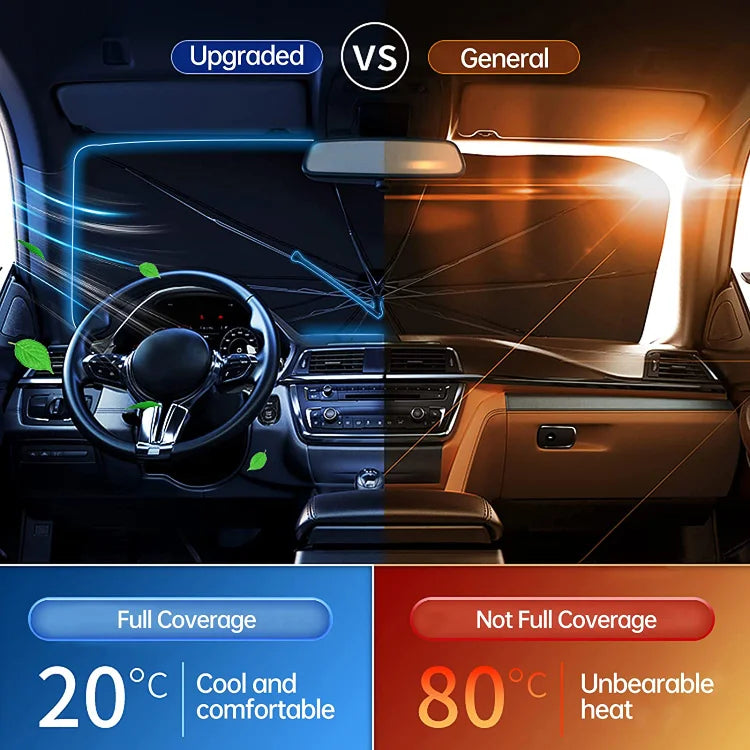 SunShield™ Opvouwbaar Zonnescherm | Houd je Auto Koel & UV-Vrij