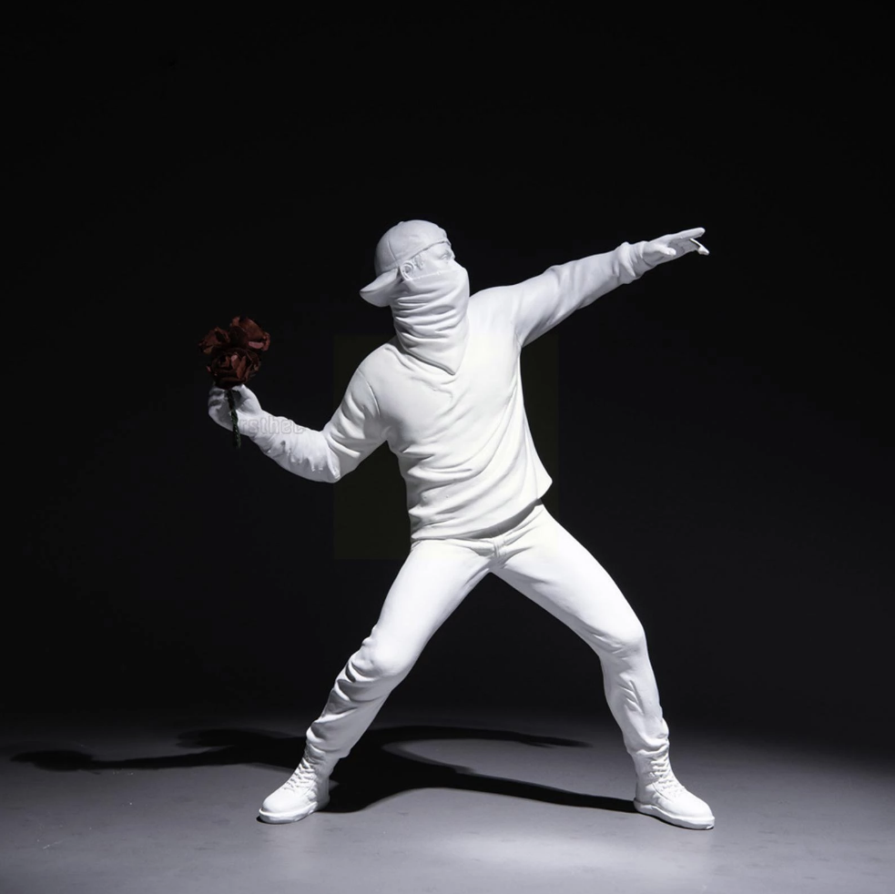 ArtVibe™ Banksy Bloemenwerper Standbeeld